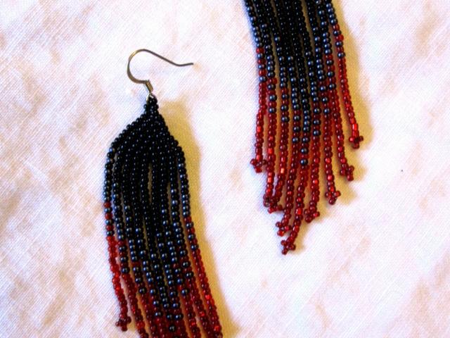 Beaded Fringe Earrings