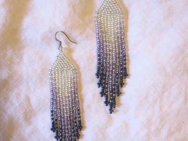 Beaded Fringe Earrings