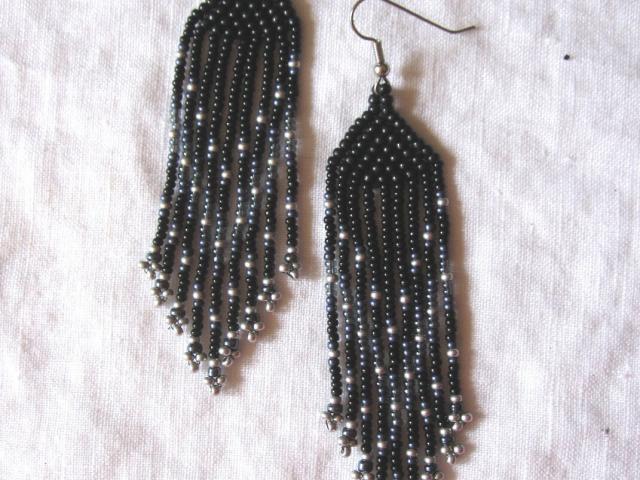 Beaded Fringe Earrings
