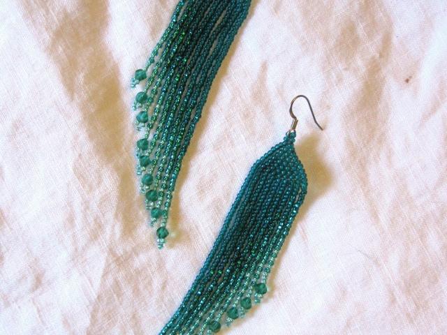 Beaded Fringe Earrings