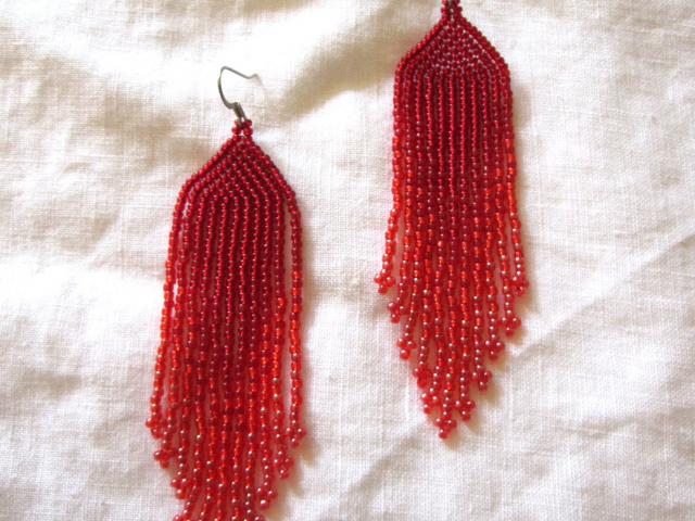 Beaded Fringe Earrings