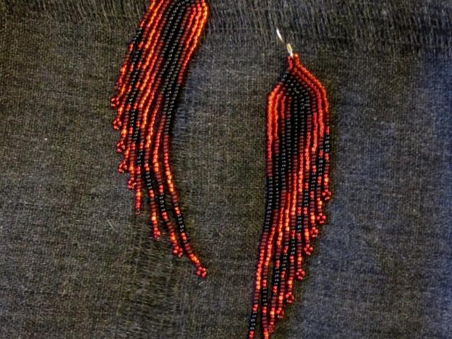 Beaded Fringe Earrings