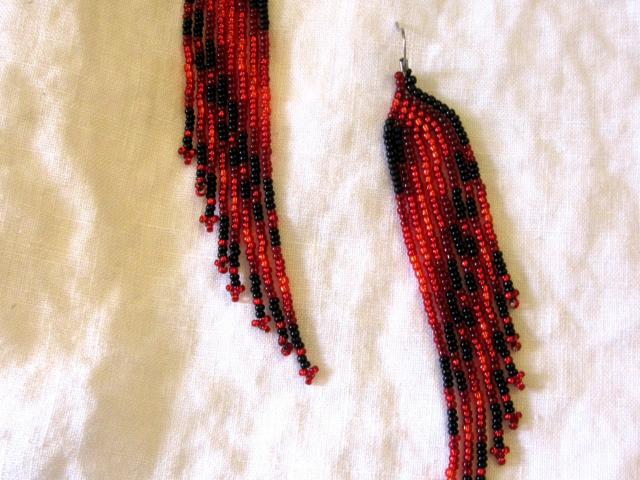 Beaded Fringe Earrings