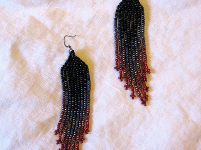 Beaded Fringe Earrings