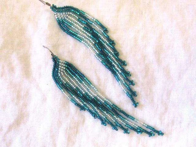 Beaded Fringe Earrings