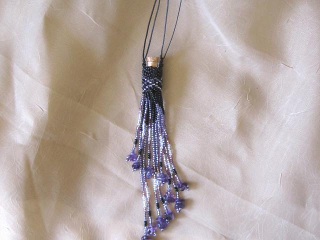 Bead Wrapped Tiny Jar Necklace