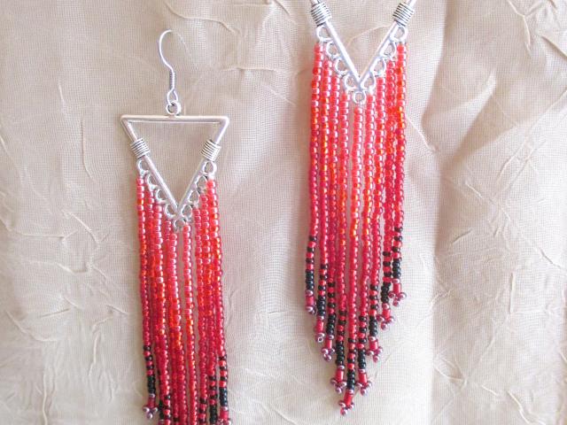 Beaded Fringe Earrings
