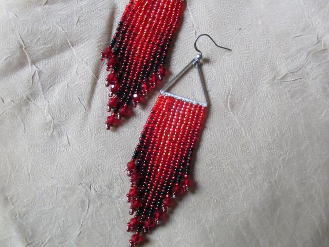 Beaded Fringe Earrings