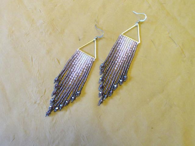 Beaded Fringe Earrings