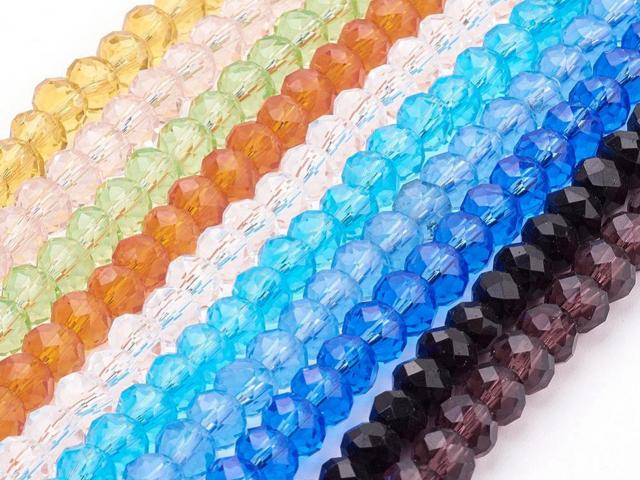 Crystal Rondelles - 6mm - multiple colors