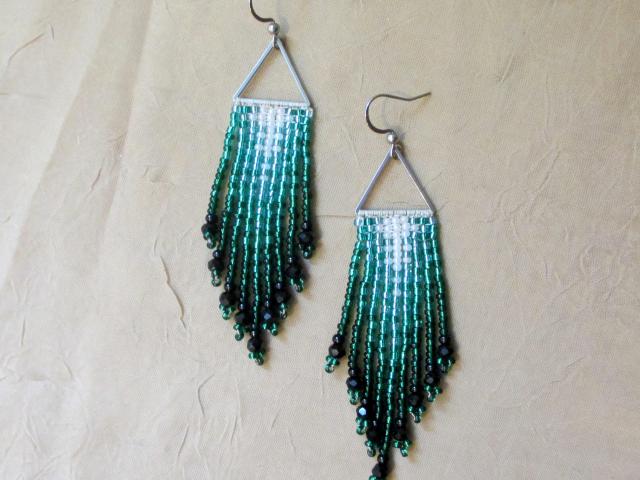 Beaded Fringe Earrings