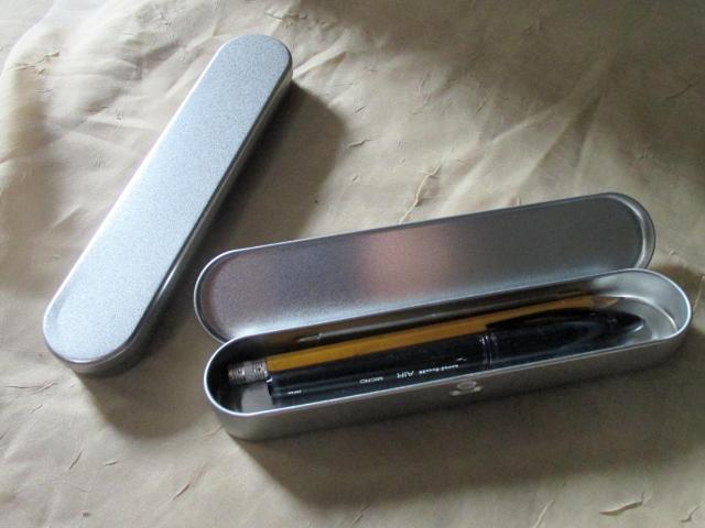 Pencil Box Tin - Hinged, Craft Storage, Travel Tin, Pencil and Pen Box