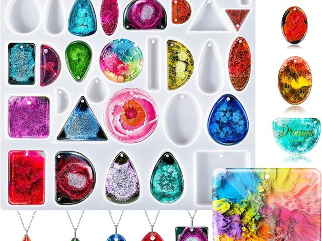 Molds - Pendant and Earrings Casting Mold - for Epoxy, Clay or other casting medium