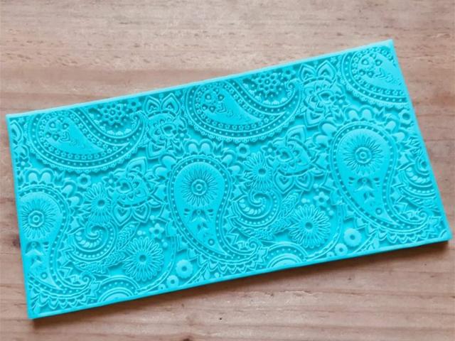 Mat Mold and Loaf Mold - Texture for Soap, Clay, Polymer Clay, Resin and casting - Silicone Paisley Lace Mat Mold