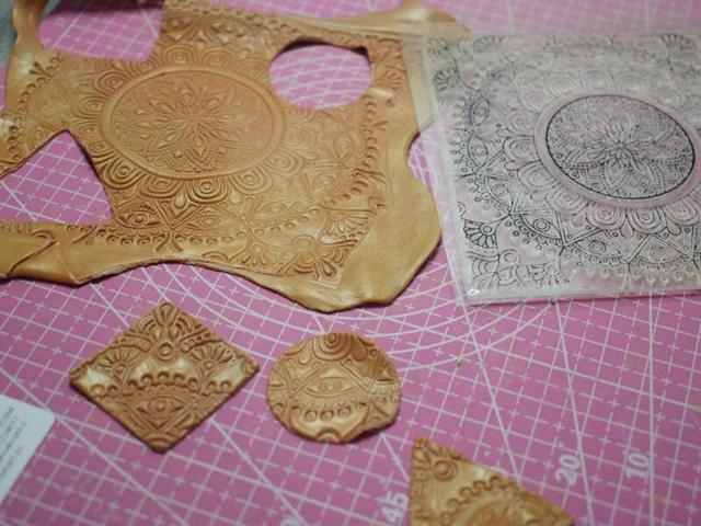 Mat Mold and Stamp - Mandala - Texture for Clay, Polymer Clay, Resin and casting - Silicone Cling Stamp