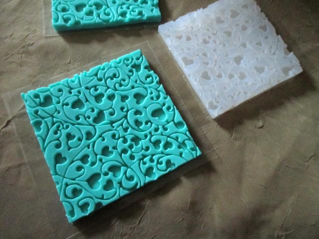 Mat Mold and Stamp - Texture for Clay, Polymer Clay, Resin and casting - Silicone Cling Stamp