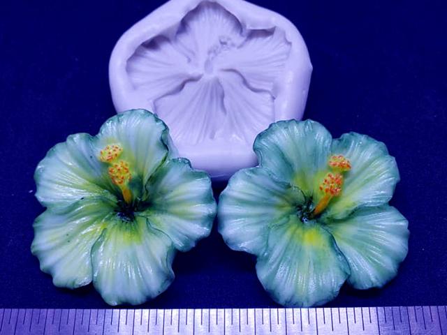 Small Floral Mold - Tropical Hibiscus Flower - for Resin, Clay, Casting and Baking, or for Soap or wax embeds