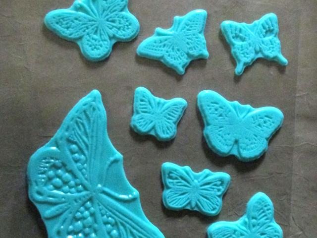 Butterfly Stamps - Silicone Cling Stamp - Texture Emossing Stamp