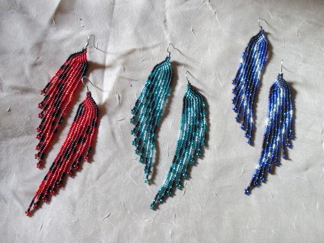 Beaded Fringe Earrings