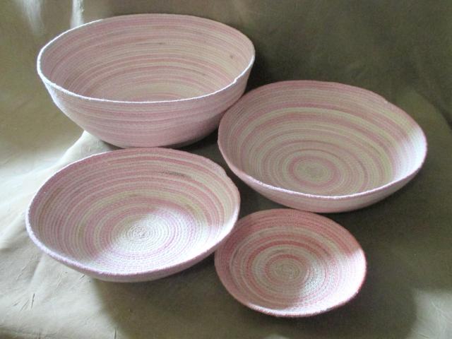 Rope Bowls,  Handmade Cotton Rope Bowls