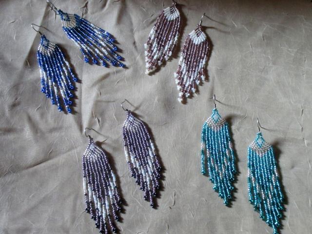 Beaded Fringe Earrings
