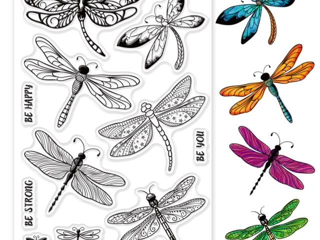 Dragonfly Stamps - Silicone Cling Stamp - Texture Emossing Stamp