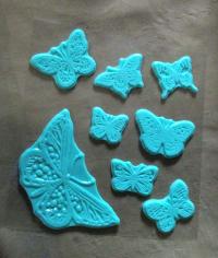 Butterfly Stamps - Silicone Cling Stamp - Texture Emossing Stamp