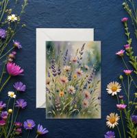 Flowers - Original Art Card - Single Card or Bulk 10 Pack of Gift Cards