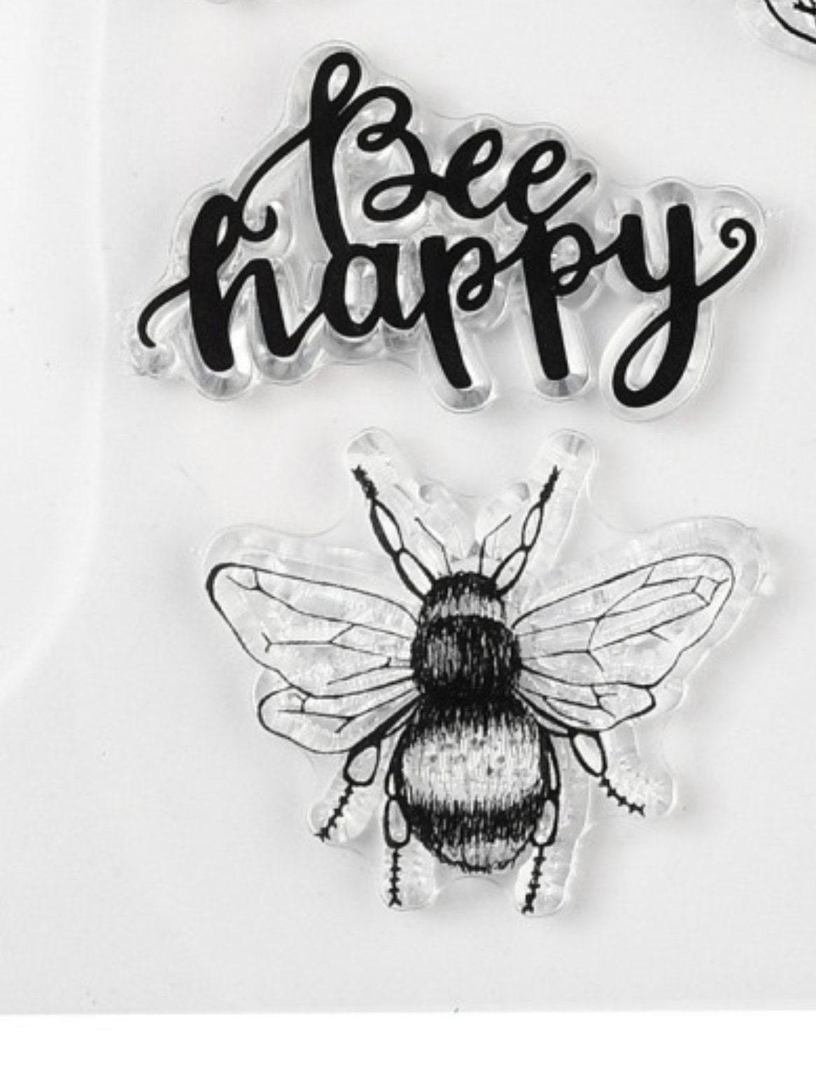 Bee Stamps - Silicone Cling Stamp - Texture Emossing Stamp