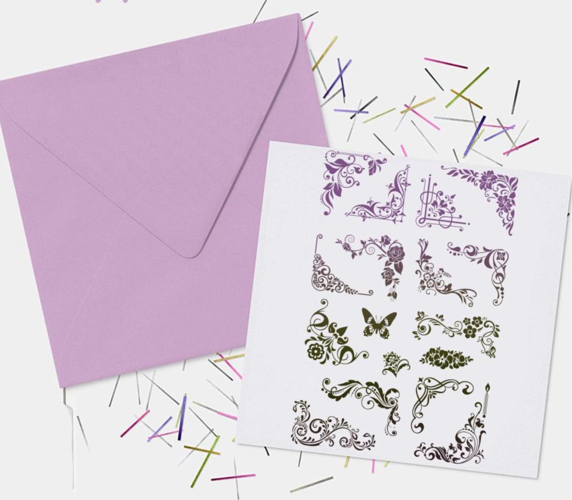 Borders and Scrolls - Stamps - Silicone Cling Stamp - Texture Embossing Stamp