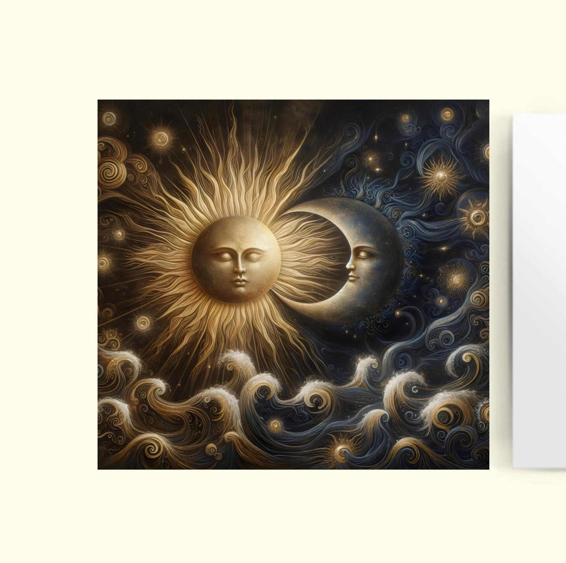 Sun and Moon - Greeting Cards