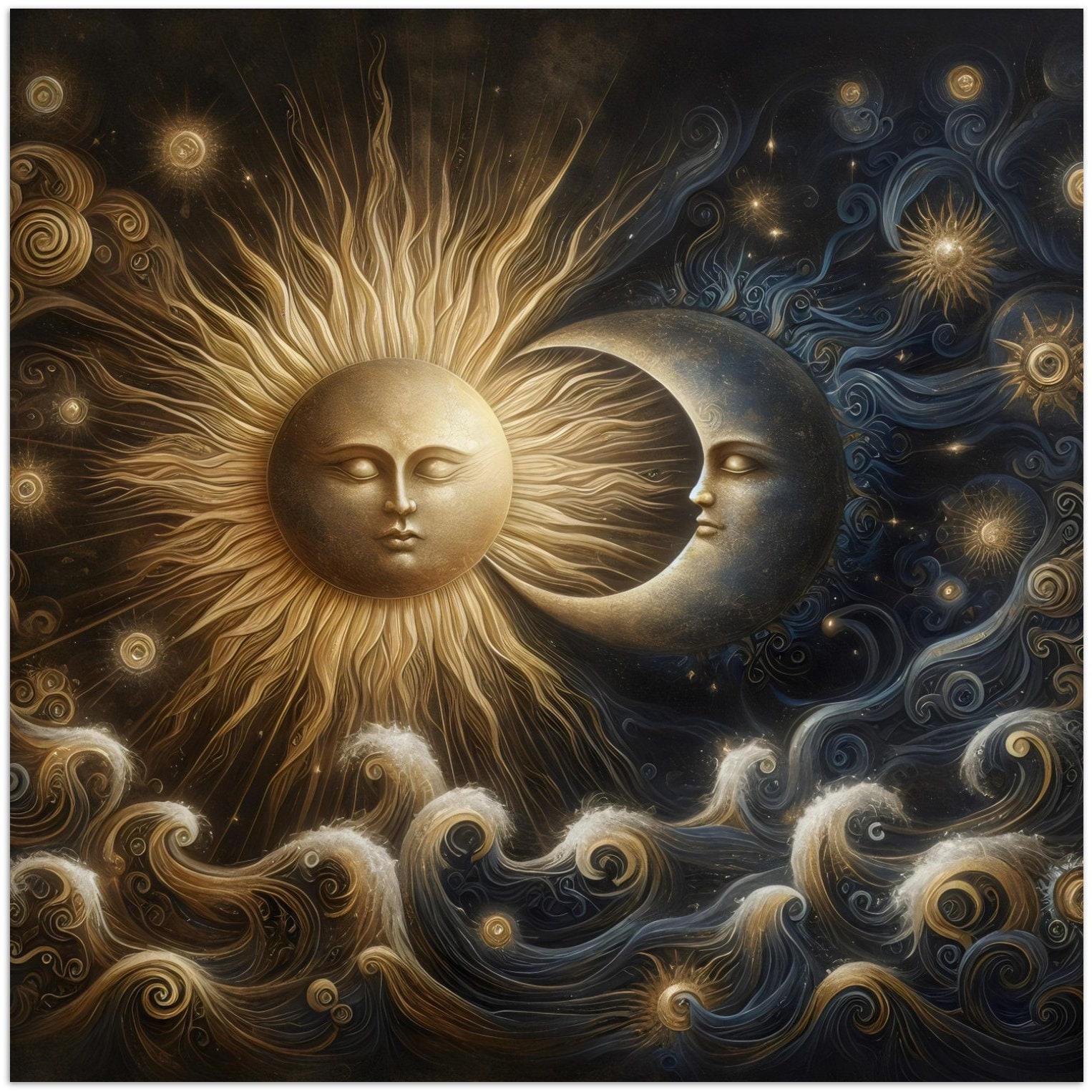 Sun and Moon - Greeting Cards