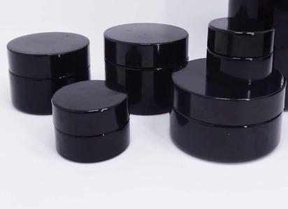 Black Violet UV Glass Jar with Airtight lid, Wide Mouth Jar, Miron Glass Cosmetic Jar